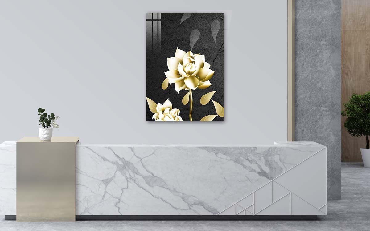 Vertical Tempered Glasss Wall Arts Natured-Themed106