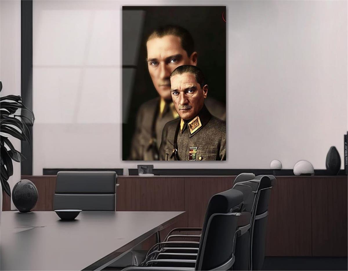 Mustafa Kemal Atatürk Gehard Glasschilderij 