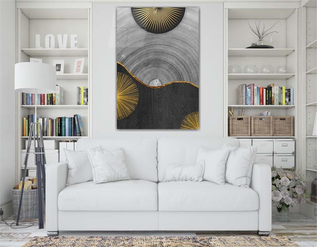 Dikey Sanat Temalı Cam Tablo 291