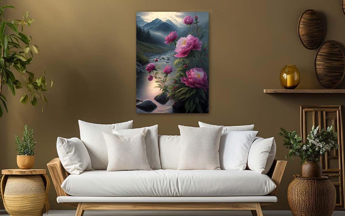 Thema Natur auf bedrucktem Glas