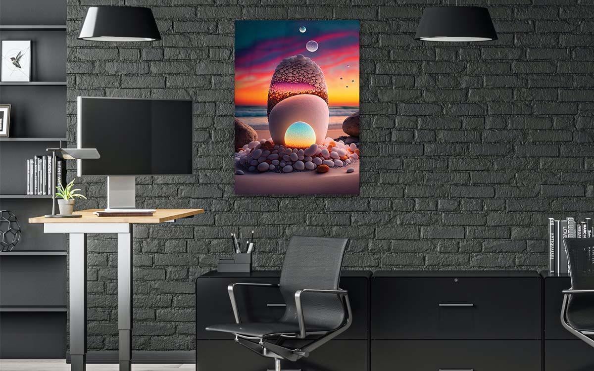 Dikey Sanat Temalı Cam Tablo 309