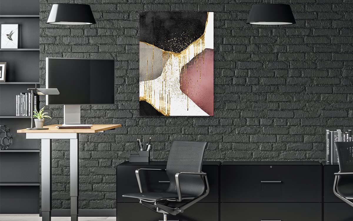 Dikey Sanat Temalı Cam Tablo 301