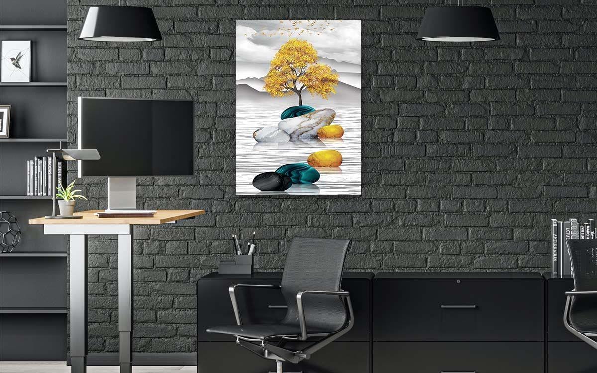 Vertical Tempered Glasss Wall Arts Art-Themed253