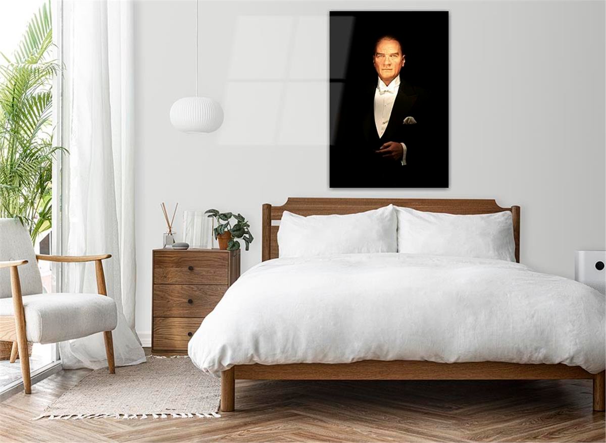 MUSTAFA KEMAL ATATÜRK GÖRSELLİ CAM TABLO
