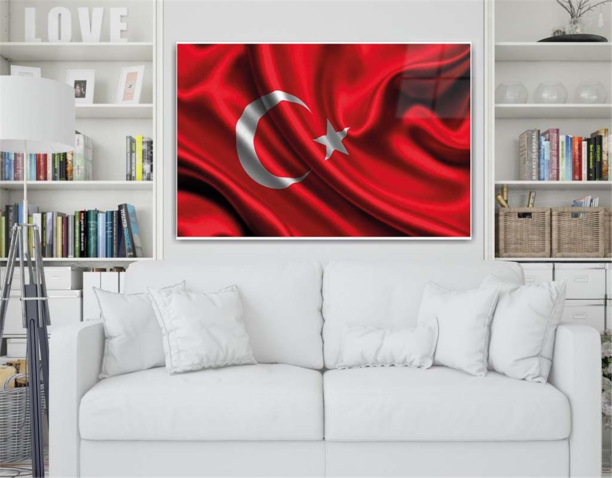 Yatay Vatan Temalı Cam Tablo89