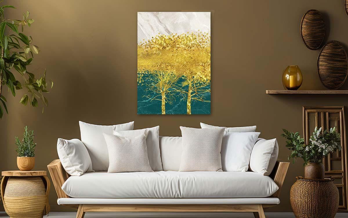 Dikey Sanat Temalı Cam Tablo224