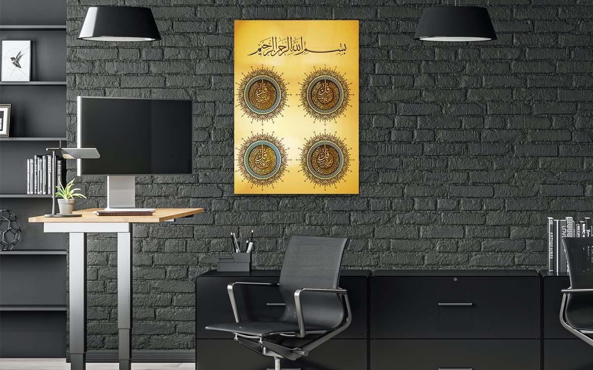 Religiöses Thema auf bedrucktem Glas