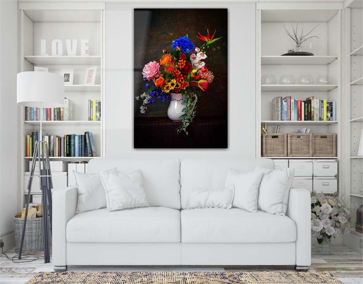 Kunst Thema auf bedrucktem Glas
