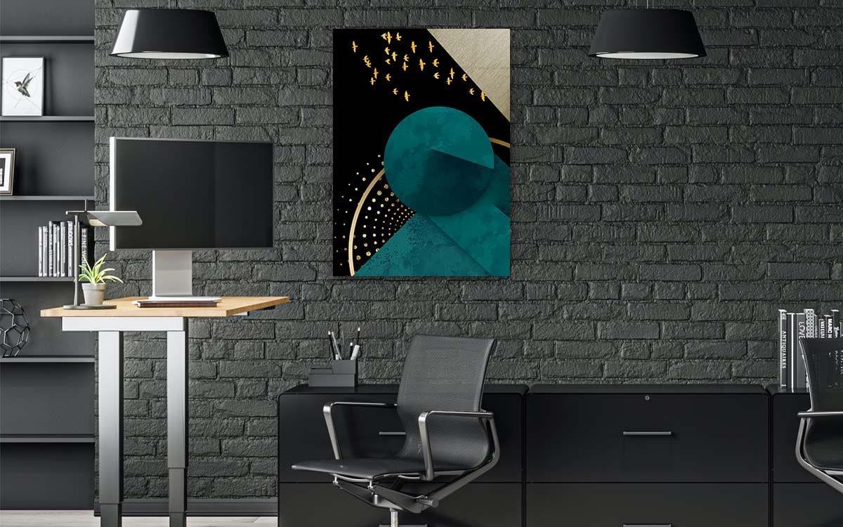 Dikey Sanat Temalı Cam Tablo227