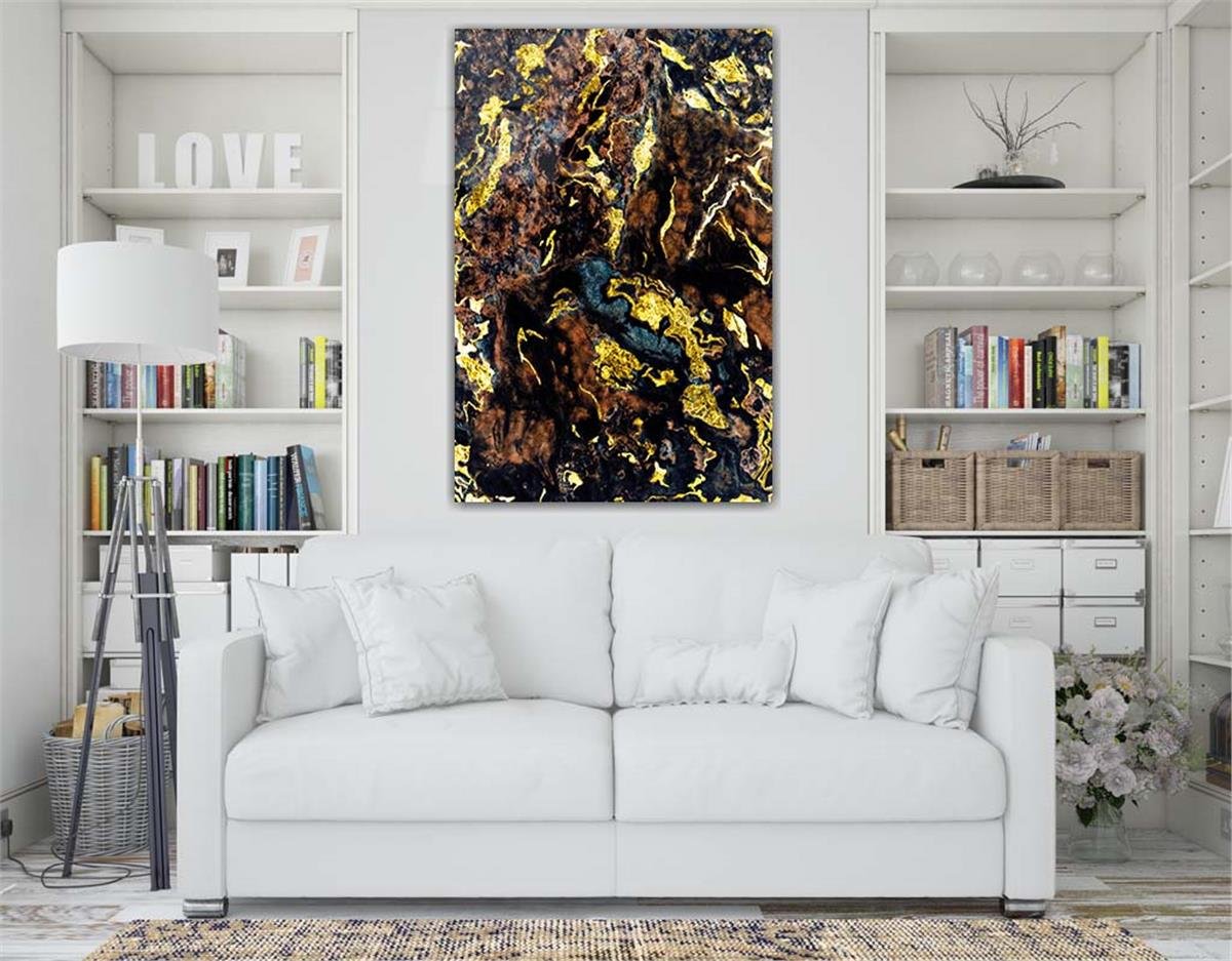 Dikey Sanat Temalı Cam Tablo 293