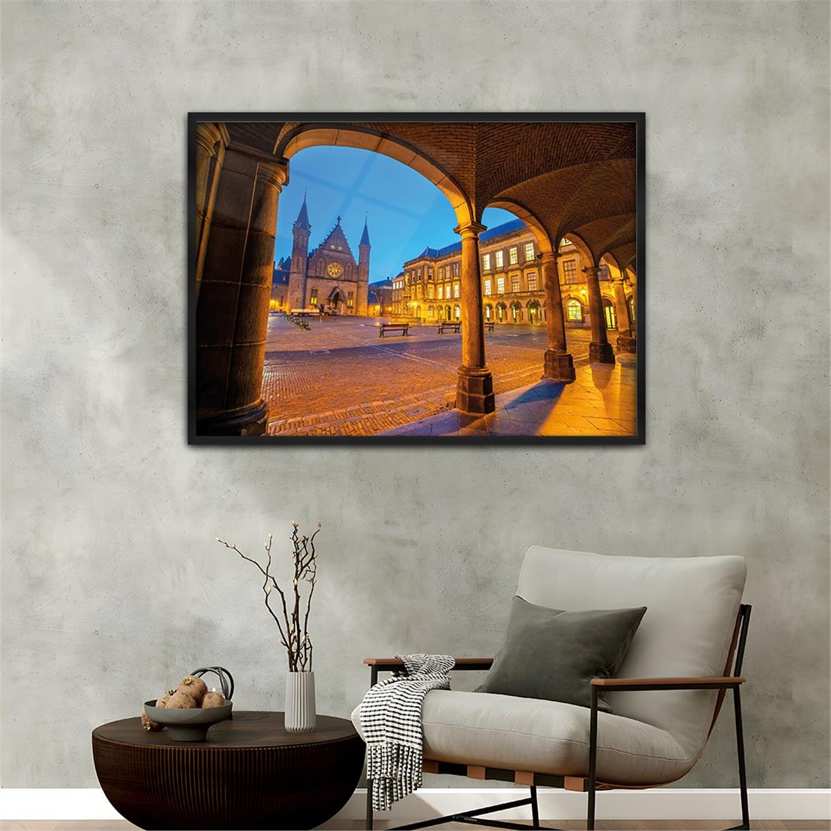 Tableau en verre à thème religieux avec cadre en aluminium  041