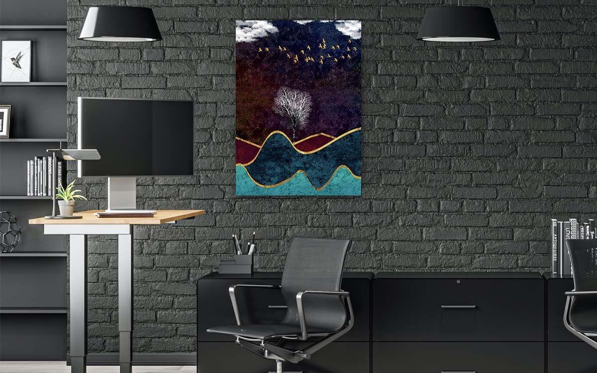 Kunst Thema auf bedrucktem Glas