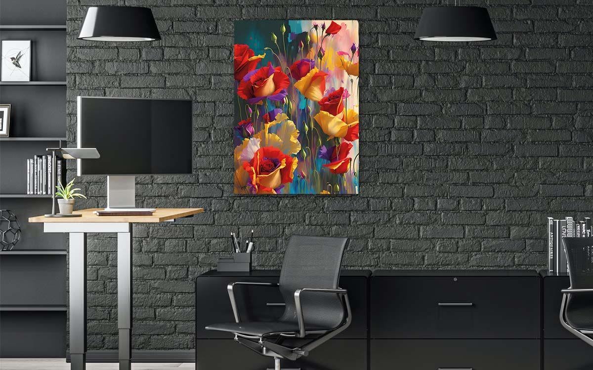 Dikey Sanat Temalı Cam Tablo 321