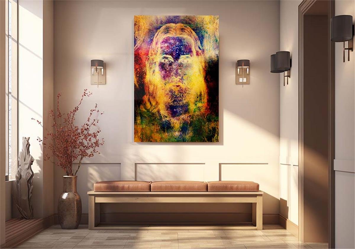 Kunst Thema auf bedrucktem Glas