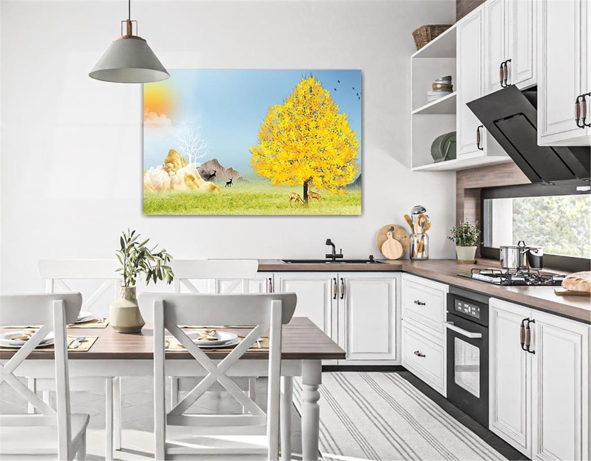 Horizontal Art-Themed Tempered Glass Wall Art 262