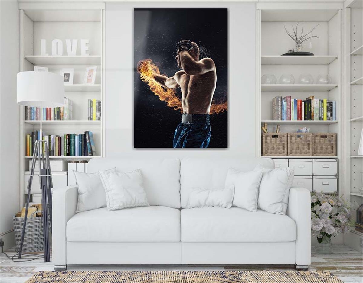 Kunst Thema auf bedrucktem Glas