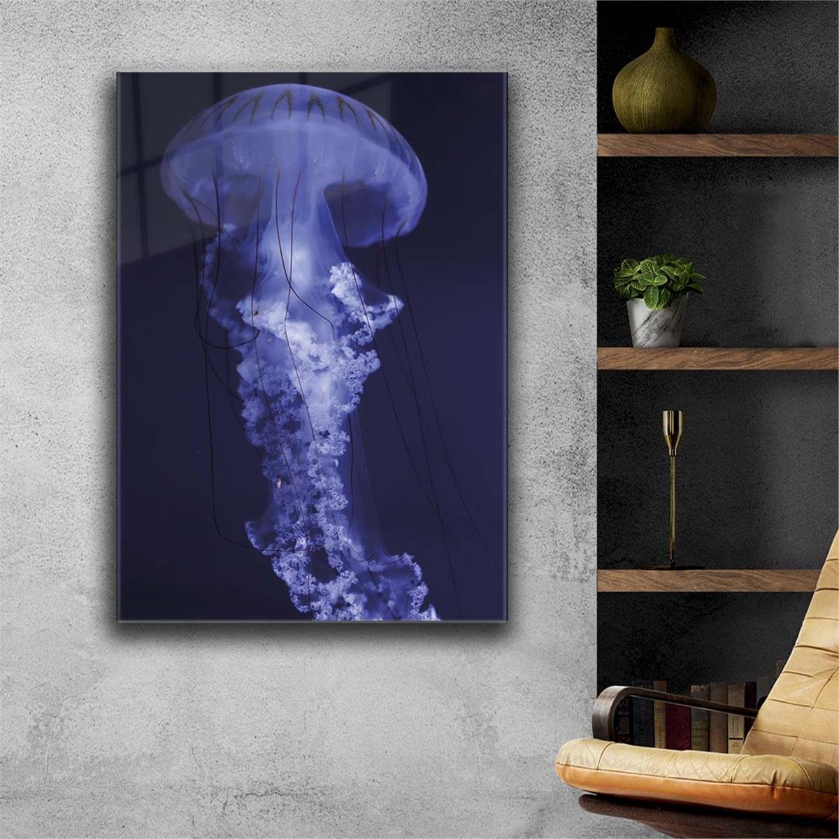 Vertical Tempered Glasss Wall Arts Natured-Themed217