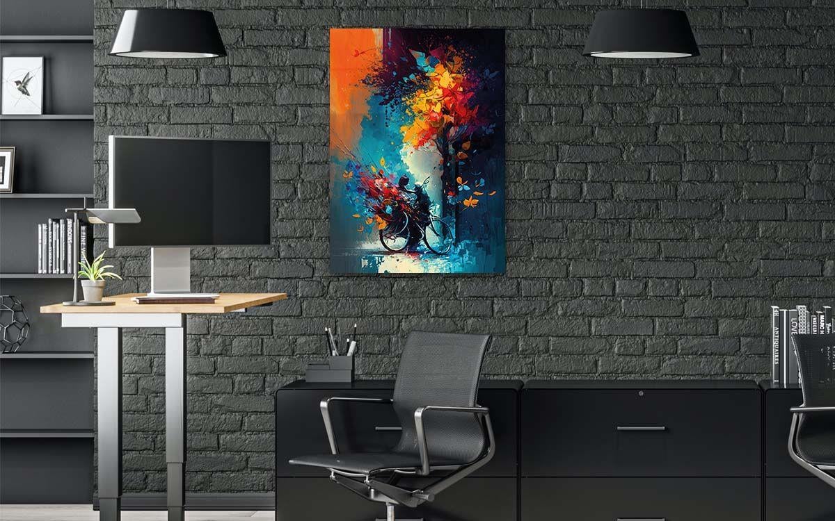 Dikey Sanat Temalı Cam Tablo 318
