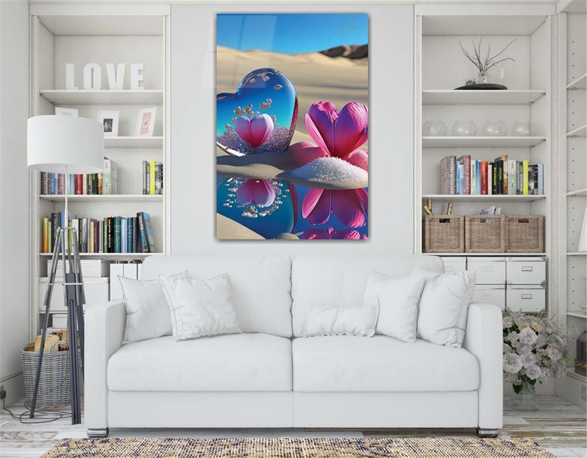 Dikey Sanat Temalı Cam Tablo 308