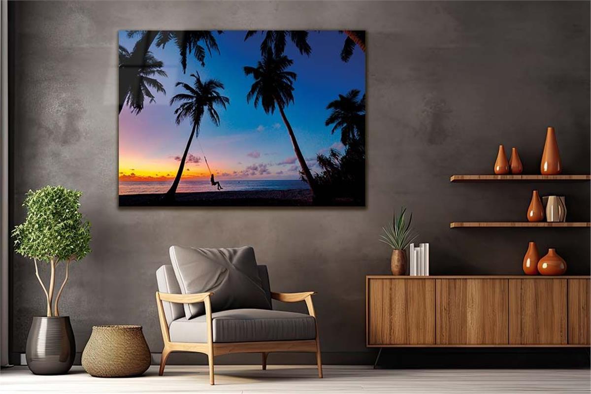 Tempered Glasss Wall Arts Natured-Themed