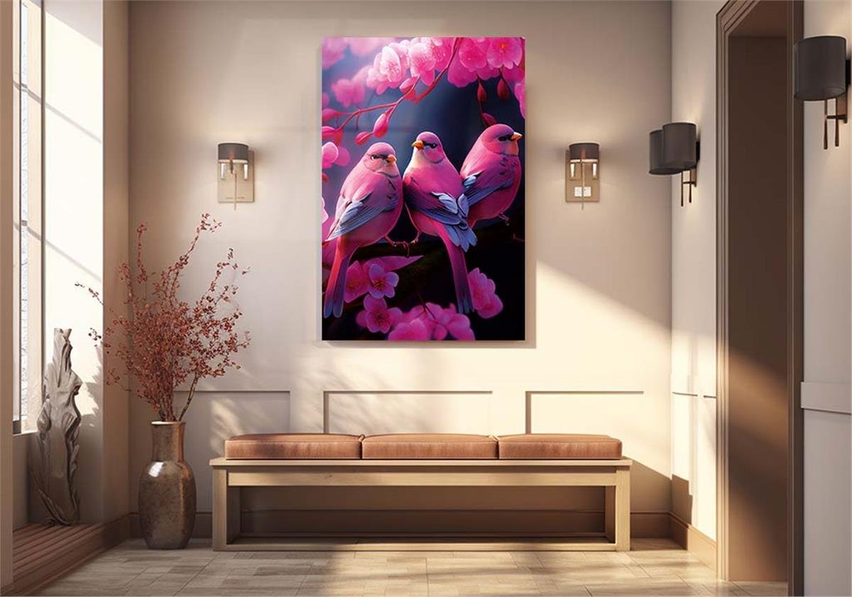 Vertical Tempered Glasss Wall Arts Natured-Themed170