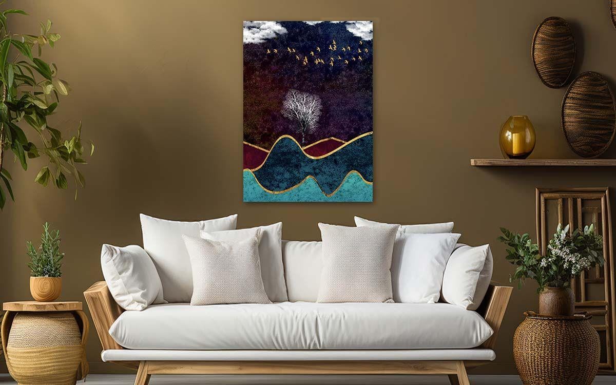 Kunst Thema auf bedrucktem Glas