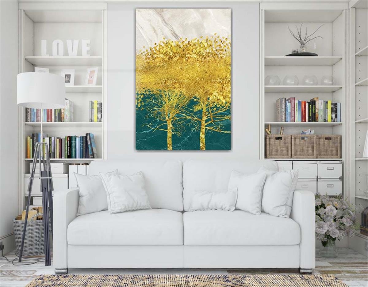 Dikey Sanat Temalı Cam Tablo224
