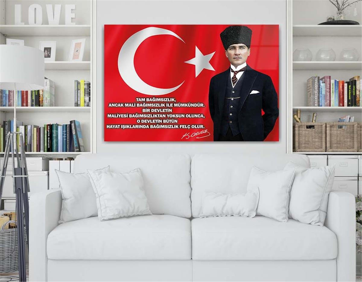 Mustafa Kemal Atatürk Glasschilderij