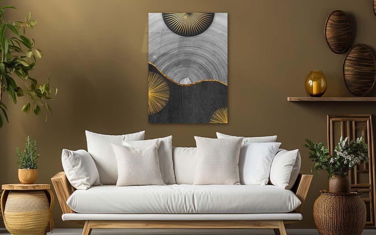 Dikey Sanat Temalı Cam Tablo 291