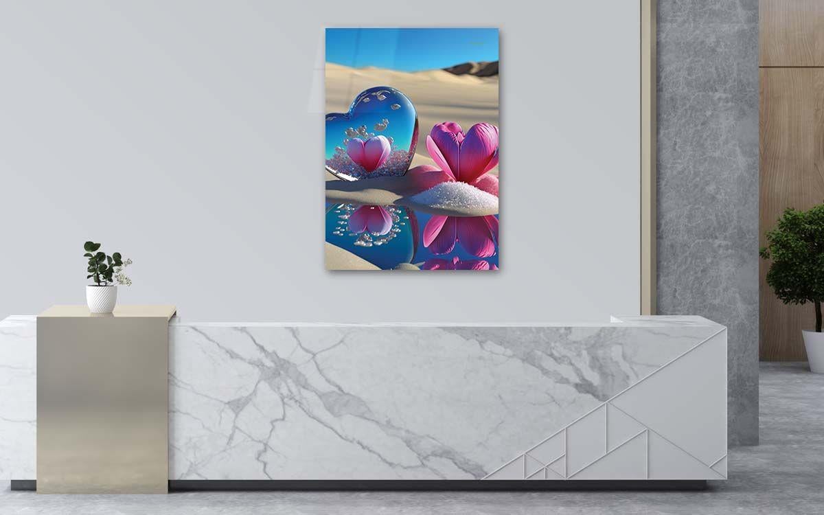 Dikey Sanat Temalı Cam Tablo 308