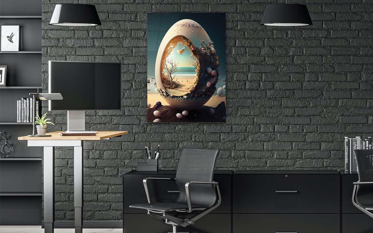 Dikey Sanat Temalı Cam Tablo 311