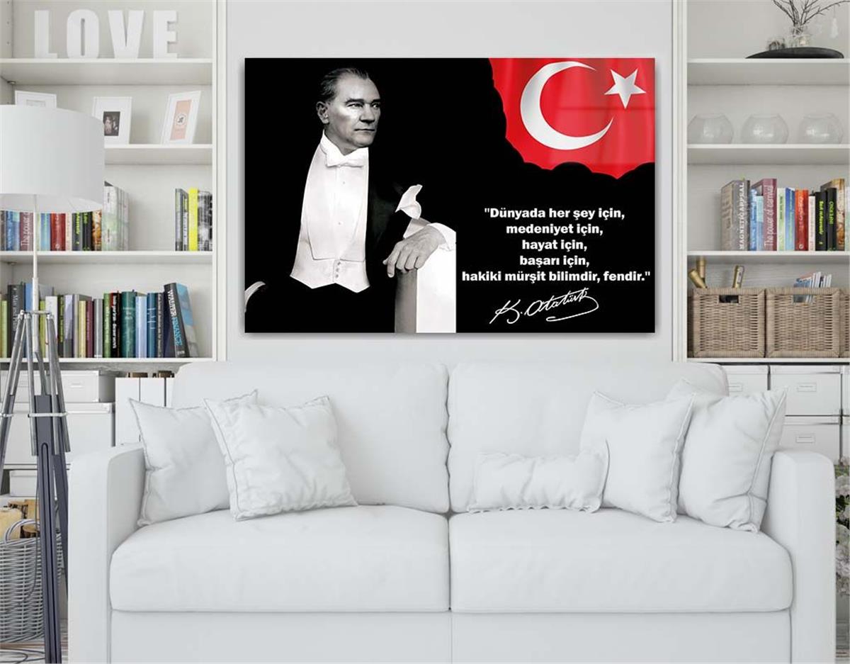 MUSTAFA KEMAL ATATÜRK CAM TABLO 
