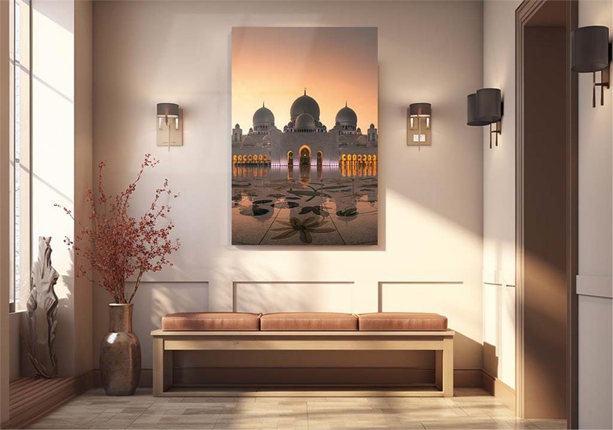 ŞEYH ZAYED CAMİİ GÖRSELLİ CAM TABLO
