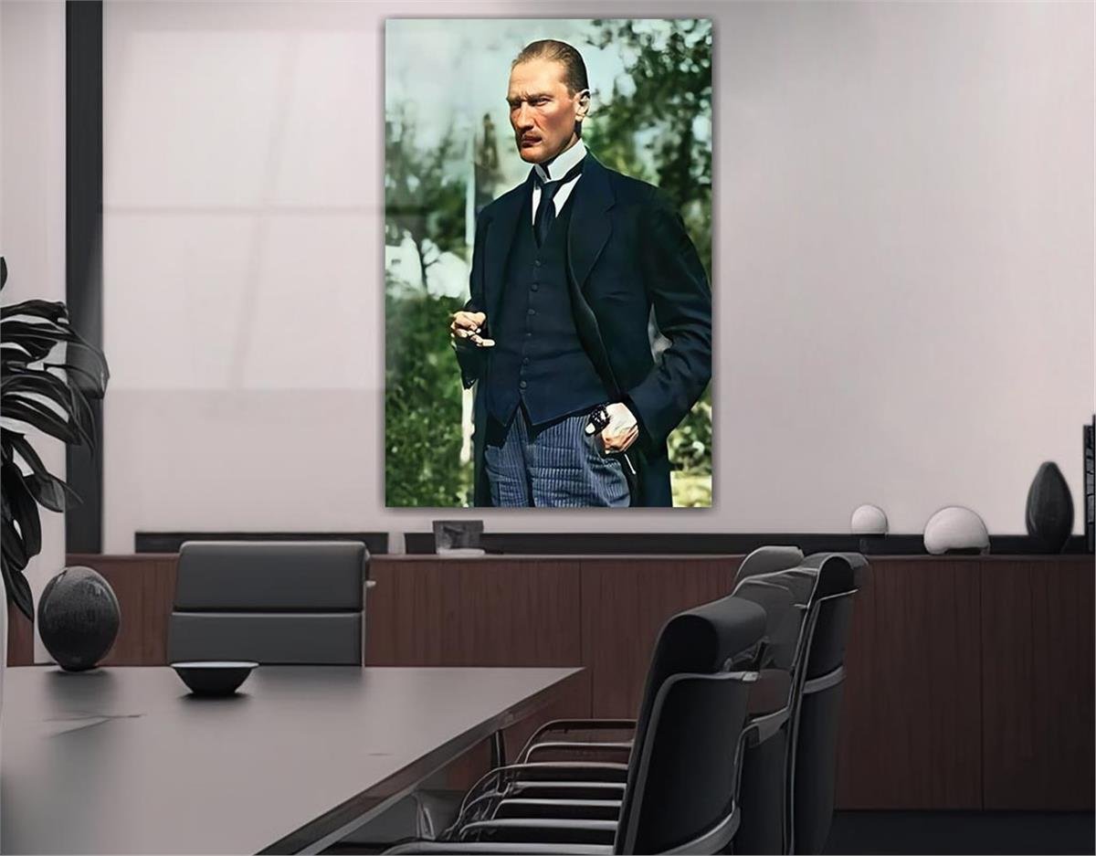 MUSTAFA KEMAL ATATÜRK GÖRSELLİ CAM TABLO