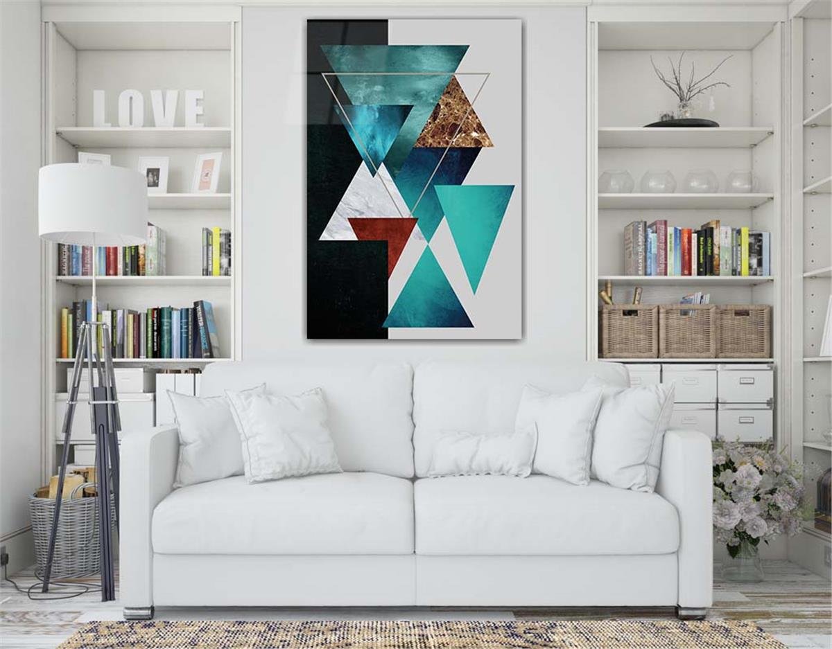 Dikey Sanat Temalı Cam Tablo 287