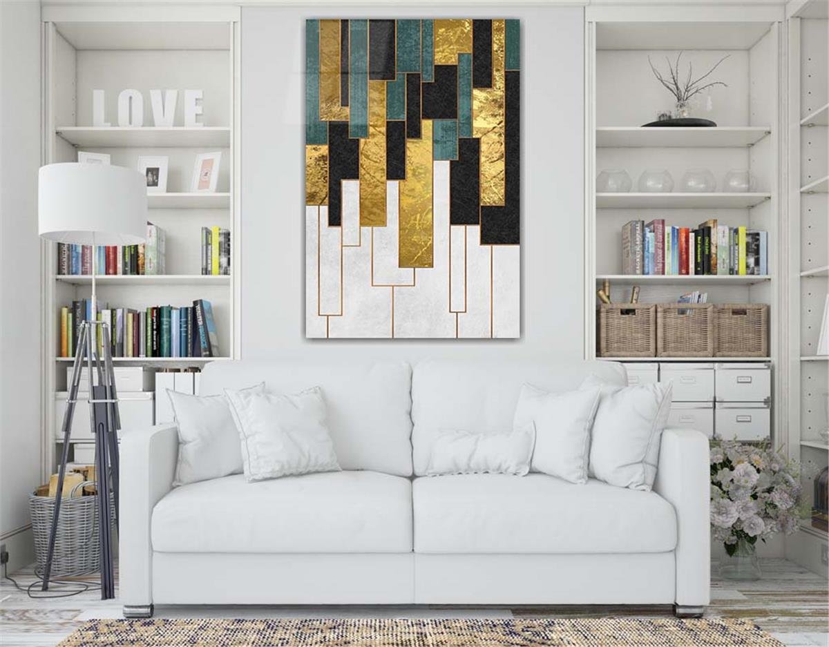 Dikey Sanat Temalı Cam Tablo 296
