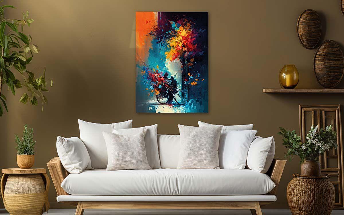 Dikey Sanat Temalı Cam Tablo 318
