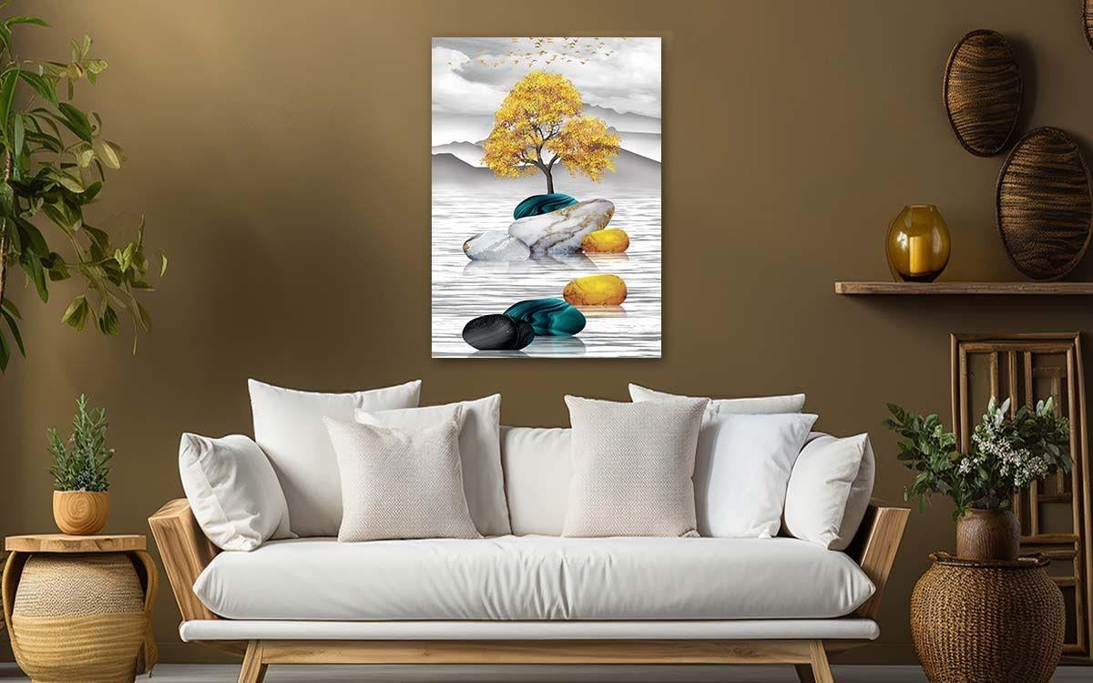 Vertical Tempered Glasss Wall Arts Art-Themed253