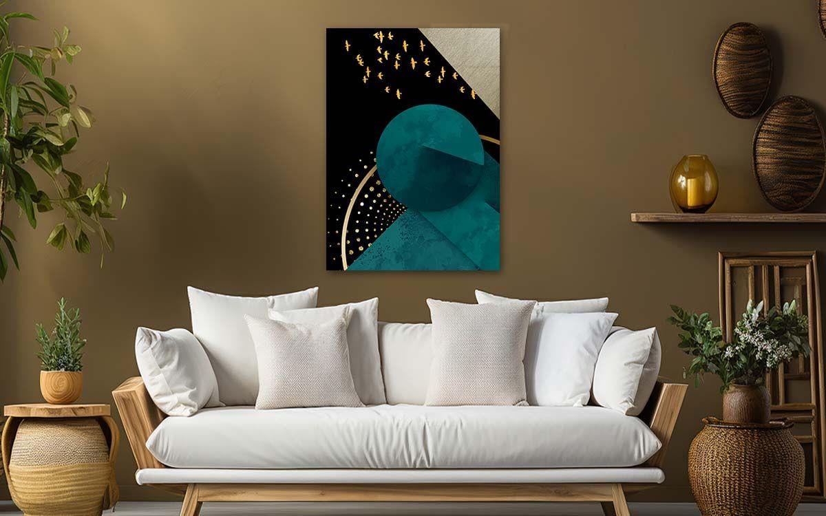 Dikey Sanat Temalı Cam Tablo227