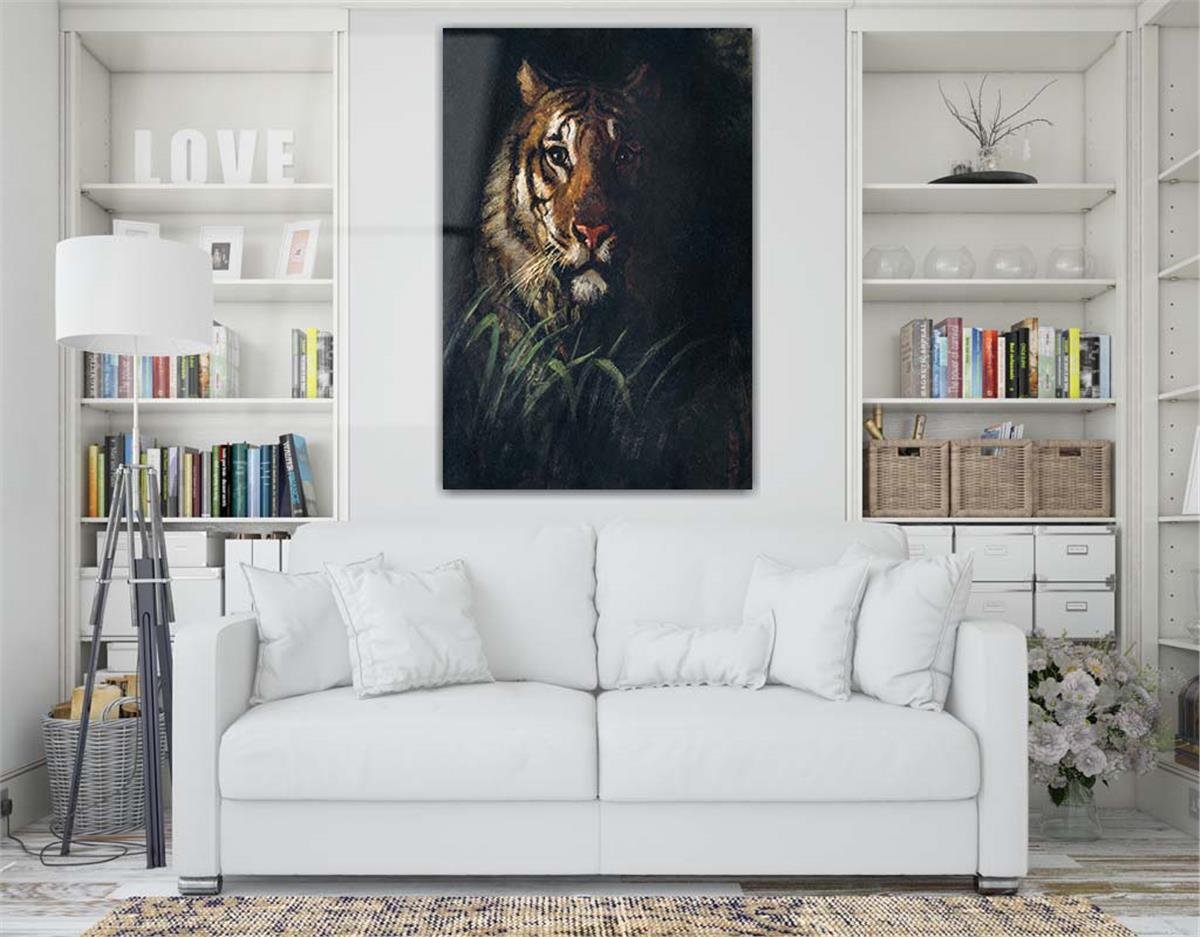 Kunst Thema auf bedrucktem Glas