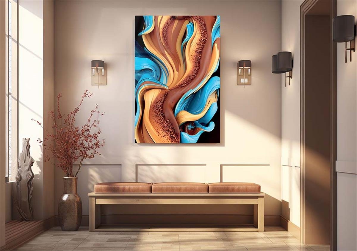 Kunst Thema auf bedrucktem Glas
