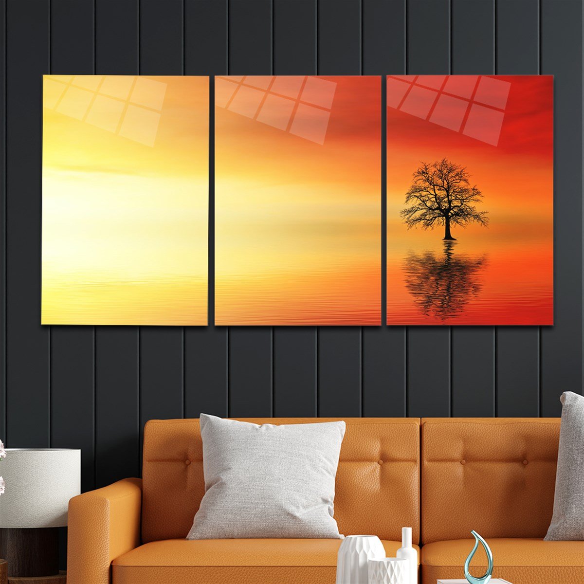 Tempered Glasss Wall Arts Art-Themed Set