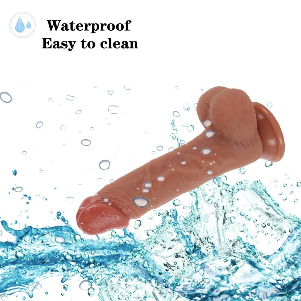 Gerçekçi Esmer Dildo – 20.5 cm, Güçlü Vakum Tabanlı
