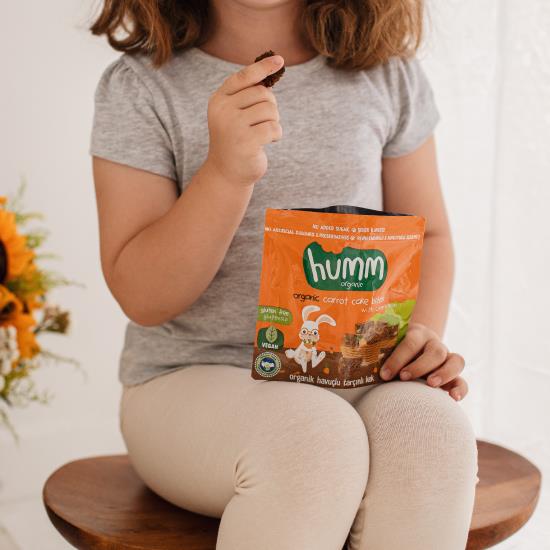 Organik Glutensiz Vegan Havuçlu ve Tarçınlı Kek Atıştırmalık Paketi - 3 adet