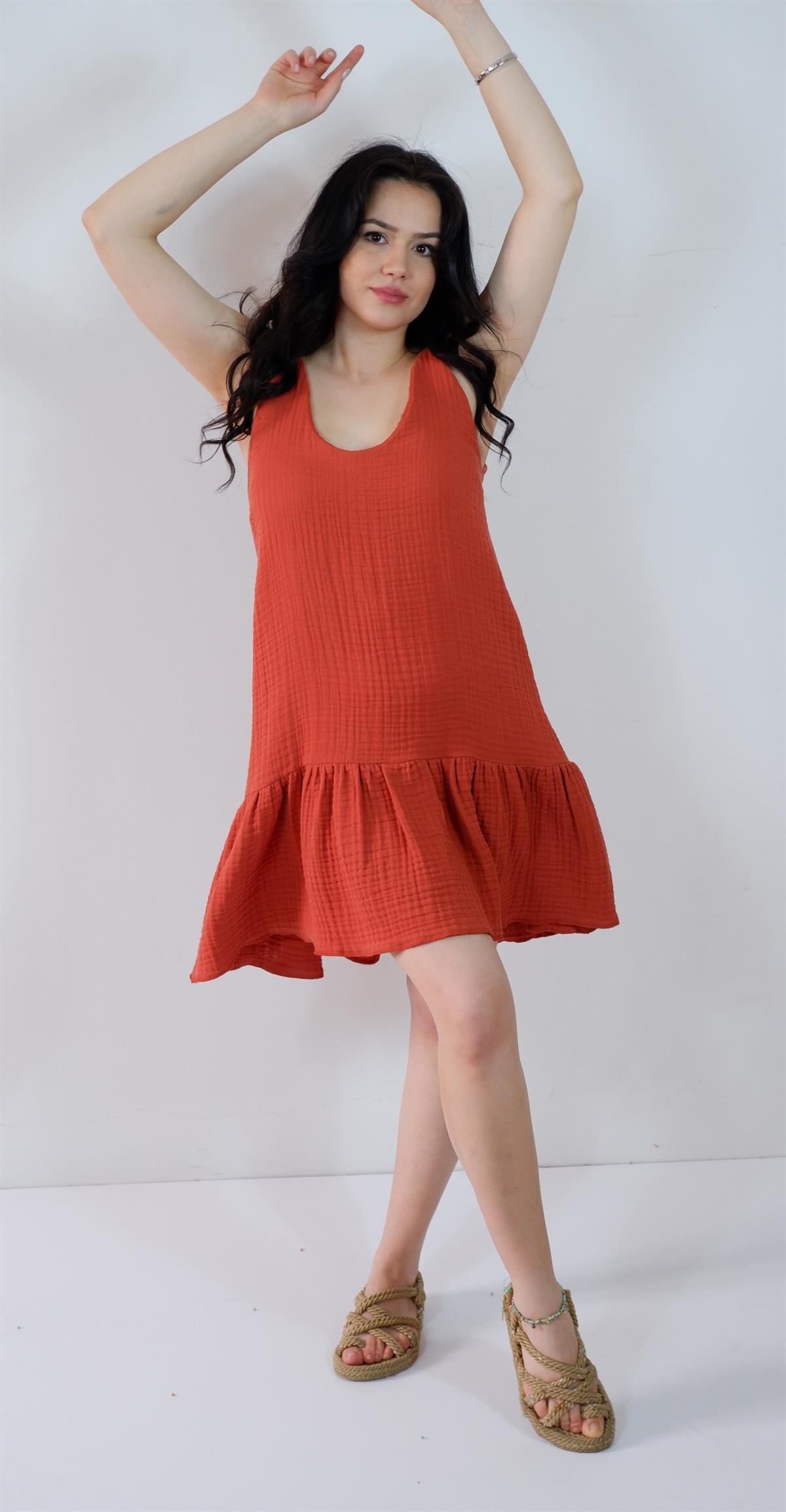 Spring-Summer Collection Müslin Askılı Elbise