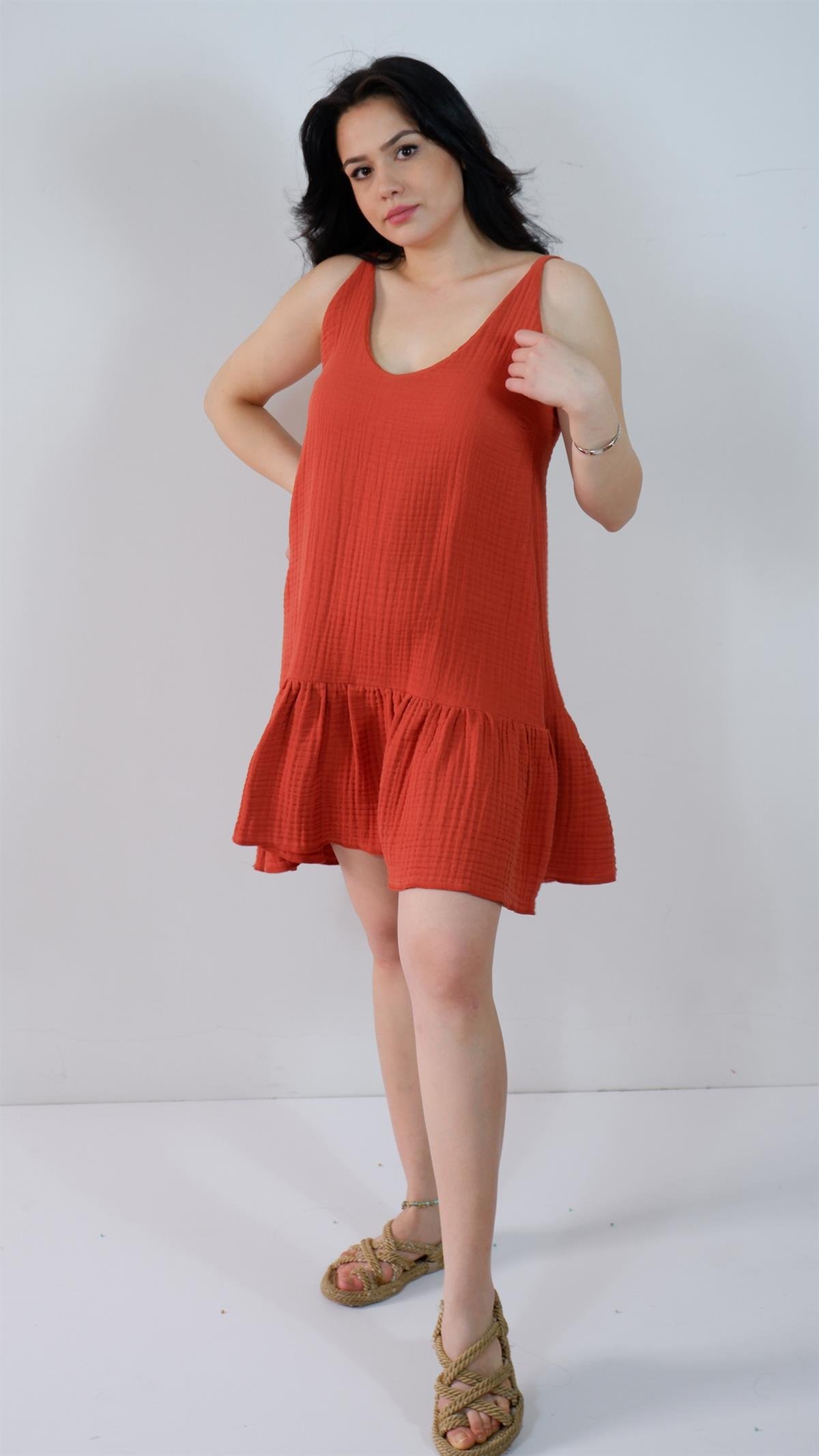 Spring-Summer Collection Müslin Askılı Elbise