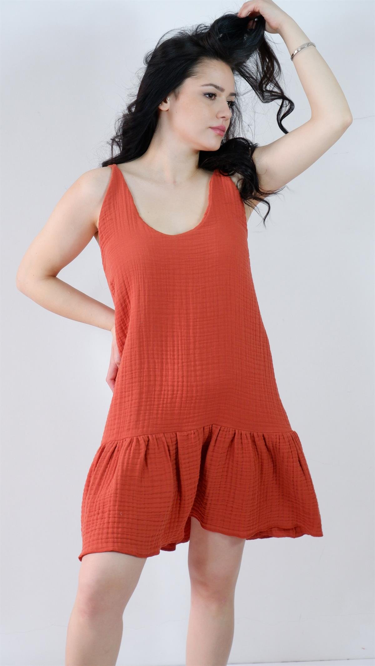Spring-Summer Collection Müslin Askılı Elbise