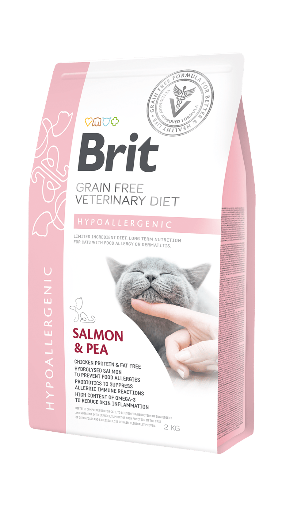 Brit Veterinary Diets Cat Hypoallergenic Cilt Sağlığı Destekleyici Tahılsız Kedi Maması 2kg