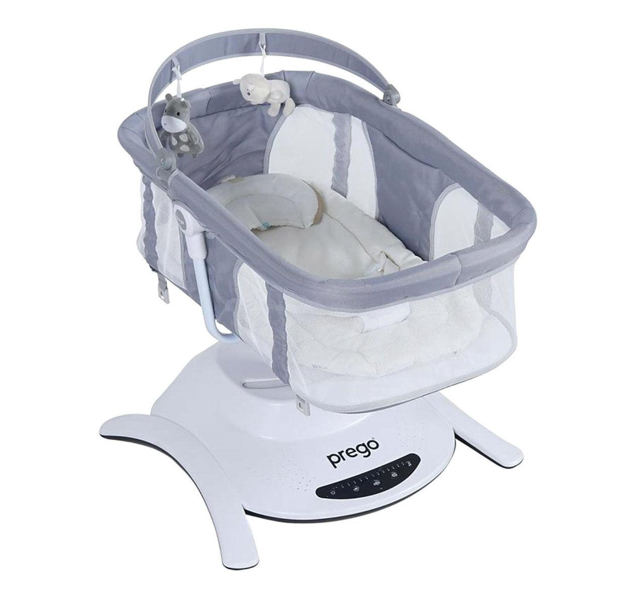 Prego Yummy Portbebeli Elektrikli Oyuncaklı Beşik 4086 Gri