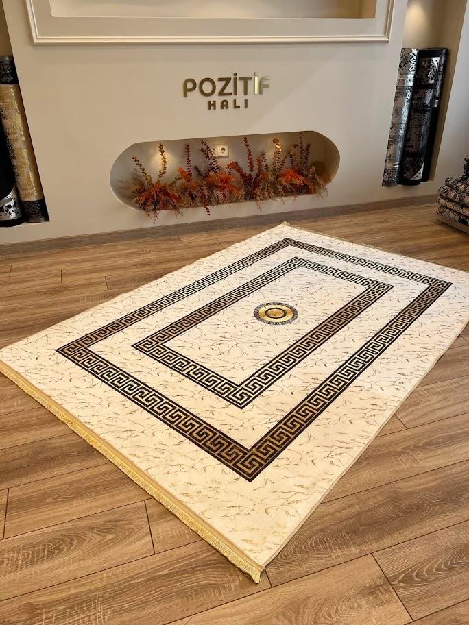 Yumuşak Yüzeyli Baskılı Simli Bambu Renkli Puffy Peluş Halılar